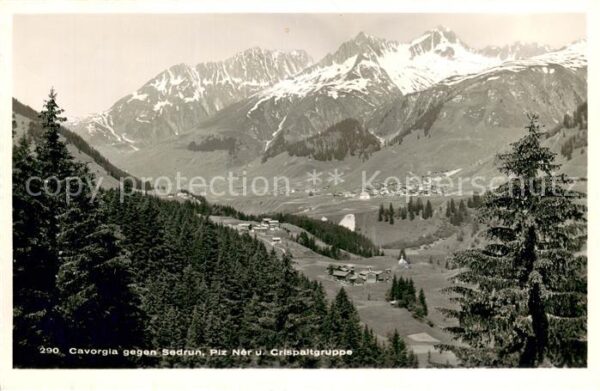 Cavorgia mit Sedrun Piz Ner und Crispaltgruppe