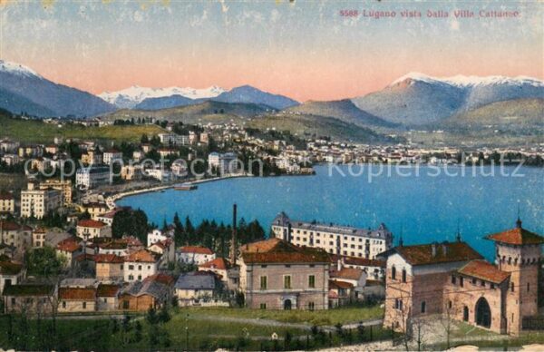Lugano TI vista dalla Villa Cattaneo