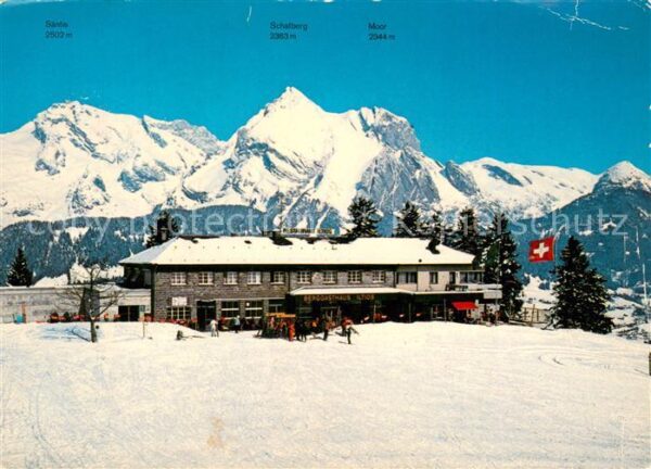 Unterwasser  Toggenburg SG Berghotel Iltios mit Säntis Schafberg u