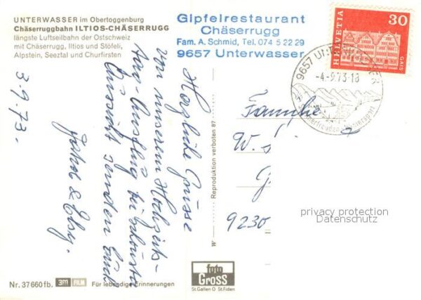 Unterwasser  Toggenburg SG Chäserruggbahn Iltios Chäserrugg Luftse – Bild 2