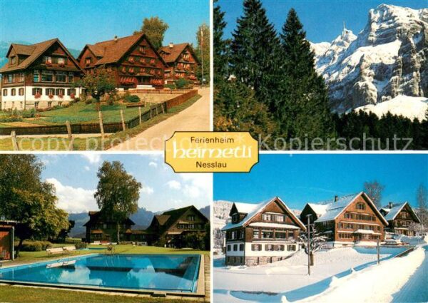 Nesslau SG Ferienheim Heimetli Schwimmbad Panorama