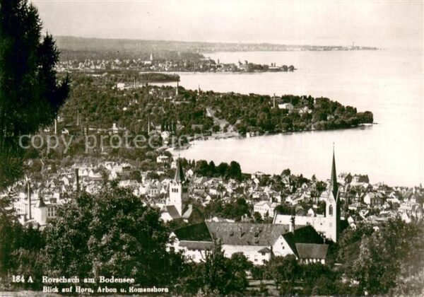 Rorschach Bodensee SG Blick auf Horn Arbon und Komensborn