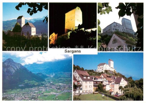 Sargans SG Schloss Sargans mit Museum Panorama