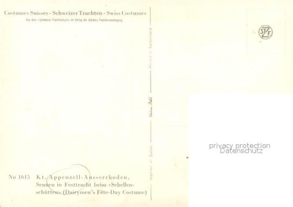 Appenzell IR Sennen in Festtracht beim Schellenschüt – Bild 2