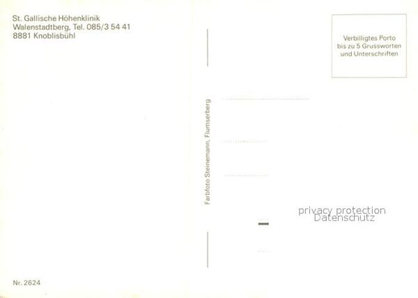 Knoblisbuehl St Gallische Höhenklinik Walenstadtberg – Bild 2
