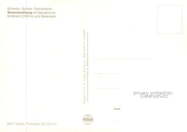 Walenstadtberg mit Sanatorium Schären und Walensee – Bild 2