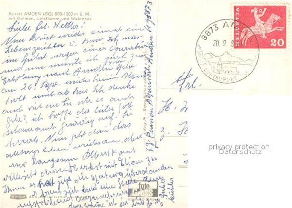 Amden SG mit Gulmen Leistkamm und Walensee – Bild 2
