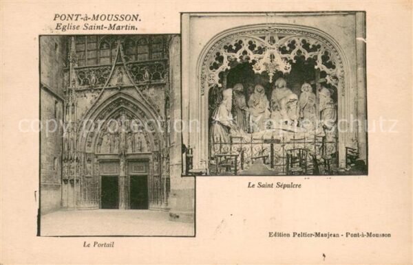 Pont-a-Mousson 54 Eglise Saint Martin Le Portail Le Saint