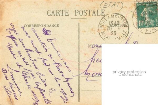Pont-a-Mousson 54 Pendant la Grande Guerre Paturage de la – Bild 2
