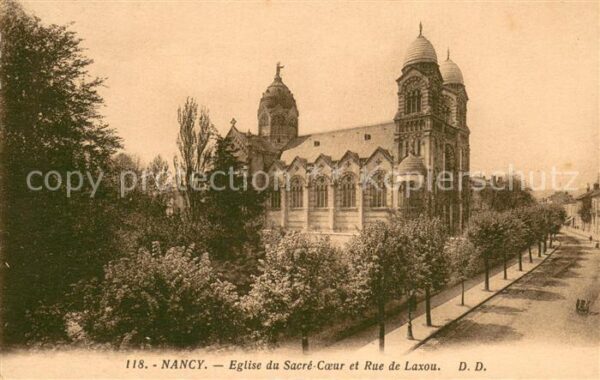 Nancy 54 Eglise du Sacre Coeur et Rue de Laxou
