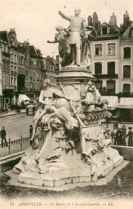 Abbeville 80 Somme La Statue de l’Amiral Courbet