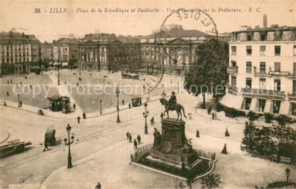Lille 59 Place de la Republique et Faidherbe Vue