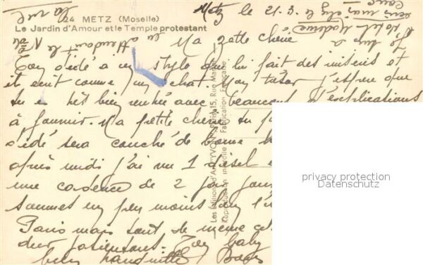 Metz  57 Moselle Le Jardin d’Amour et le Temple protesta – Bild 2