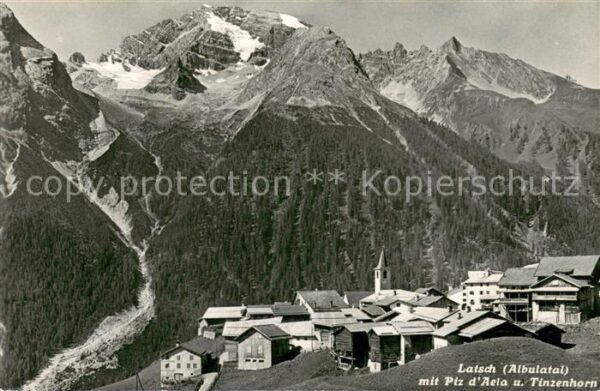 Latsch GR mit Piz d’Aela und Tinzenhorn