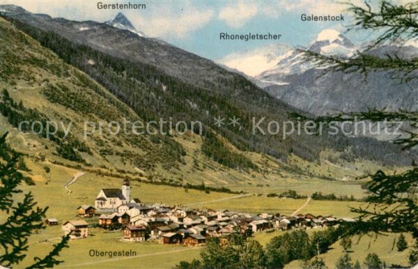 Obergesteln VS mit Gerstenhorn Rhonegletscher Galensto