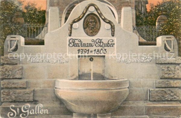 St Gallen SG Ferdinand Huber Brunnen