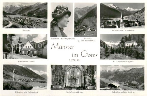 Muenster Goms VS Walliserin Panorama Weisshorn Liebfraue