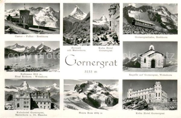 Gornergrat Zermatt VS Castor Pollux Breithorn Matterhorn Kulm