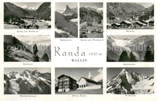 Randa VS mit Breithorn Matterhorn Weisshorn Bisg