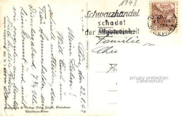 Chur GR Fontanedenkmal mit Postgebäude – Bild 2