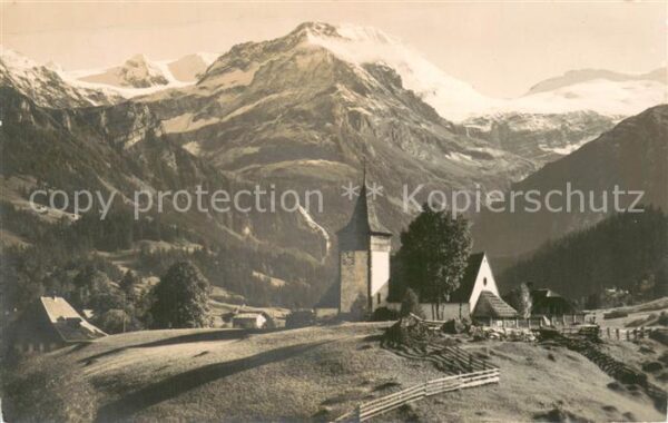 Lauenen BE Wildhorn mit Kirche