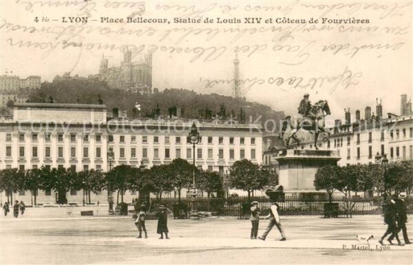 Lyon France Place Bellecour Statue de Louis XIV et