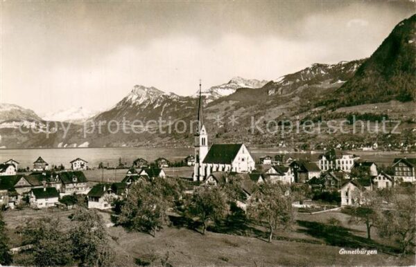 Ennetbuergen Panorama mit Kirche