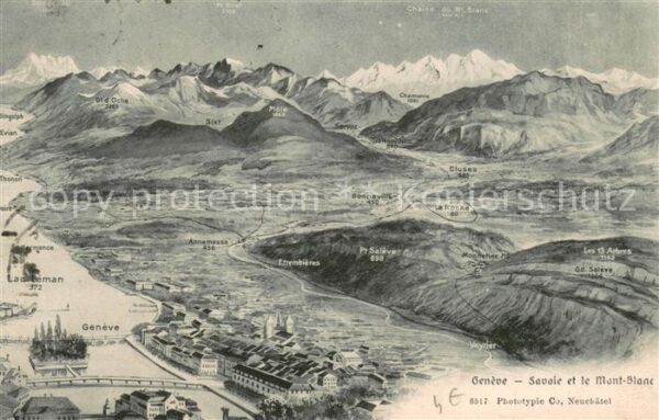 Geneve GE Savoie et le Mont Blanc