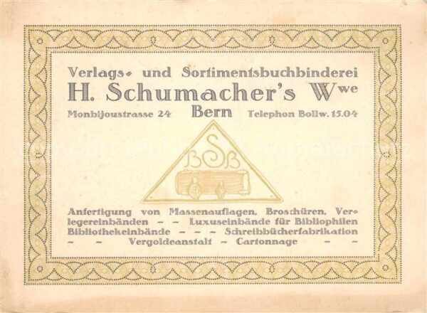 Bern BE Schumachers Buchbinderei