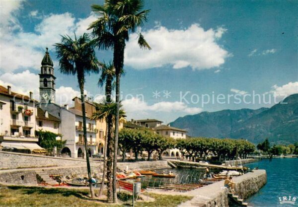Ascona Lago Maggiore Hafenpartie Kirche