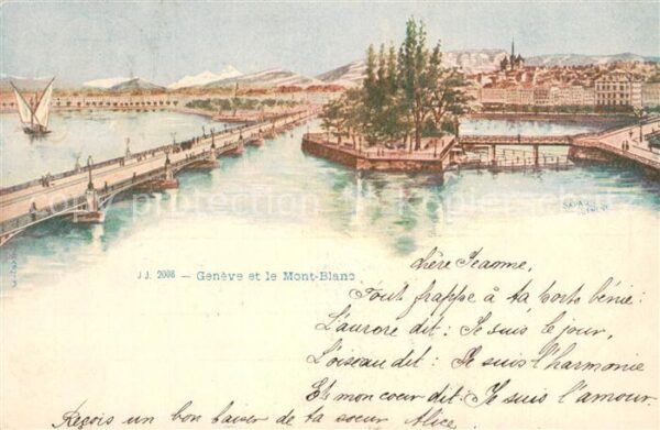 Geneve GE Geneve et le Mont-Blanc