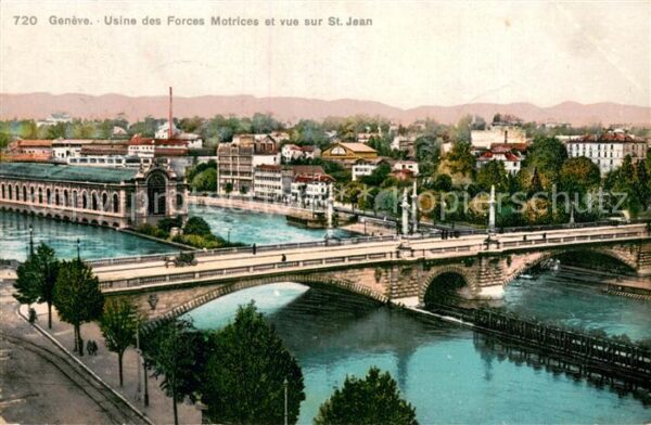 Geneve GE Usine des Forces Motrices et vue sur St