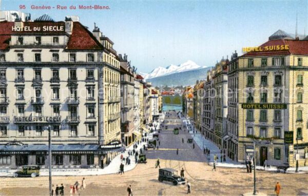 Geneve GE Rue de Mont-Blanc Strassenbahn