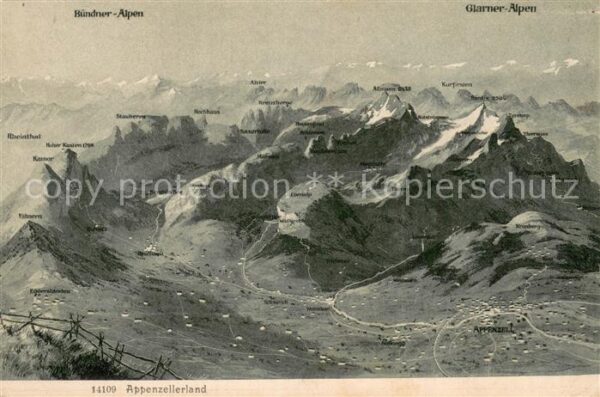 Appenzell IR Bündner-Alpen Glarner-Alpen Berge