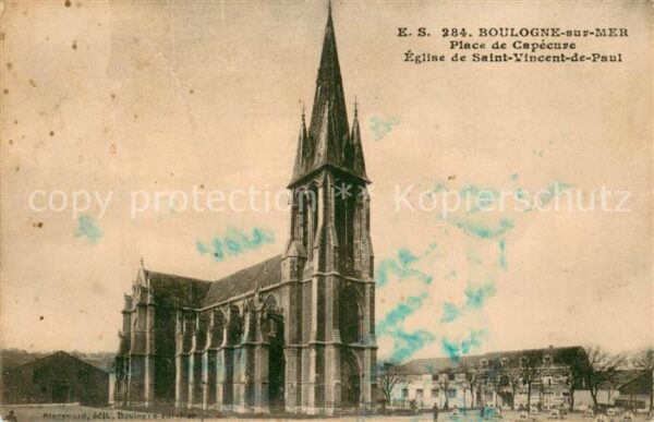 Boulogne 62-sur-Mer Place de Capecuye Eglise de Saint-Vince
