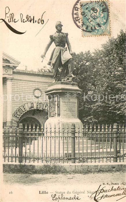 Lille 59 Statue du General Negrer