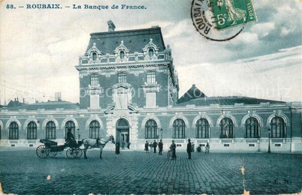 Roubaix 59 La Banque de France Pferdekutsche