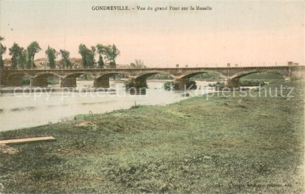Gondreville 54 Vue du grand Pont sur la Moselle