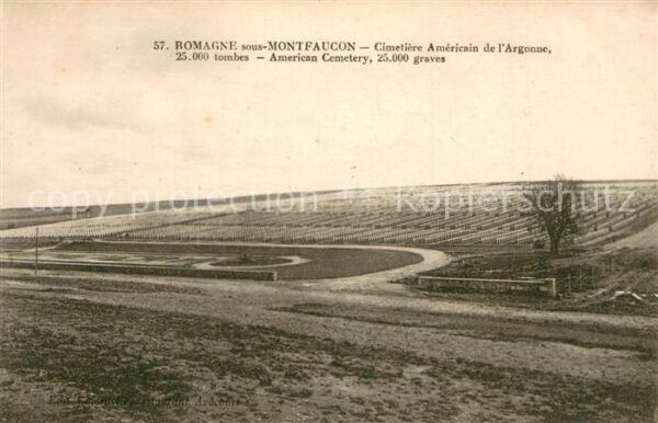 Romagne-sous-Montfaucon 55 American Cemetery 25000 graves