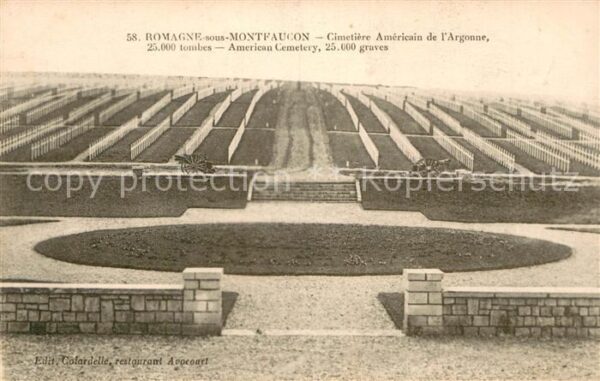 Romagne-sous-Montfaucon 55 American Cemetery 25000 graves