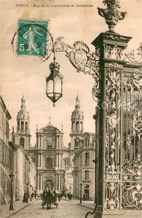 Nancy 54 Rue de la Constitution et Cathedrale Ku