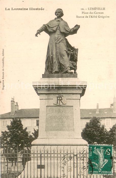 Luneville 54 Place des Carmes Statue de l Abbe Grego