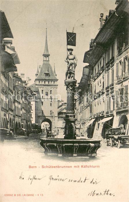 Bern BE Schützenbrunnen mit Käfichbrunnen