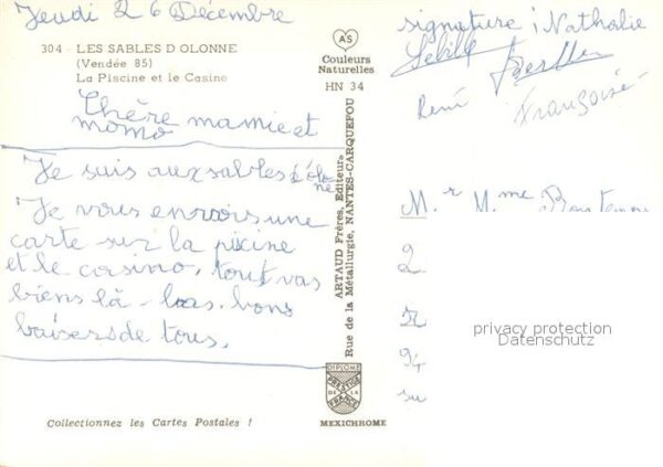 Les Sables-d Olonne 85 Fliegeraufnahme Schwimmbad Casino – Bild 2