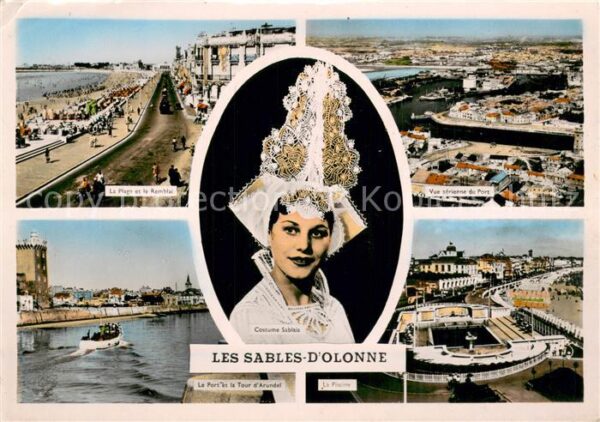 Les Sables-d Olonne 85 Fliegeraufnahme-Hafen Strand Schwimmbad