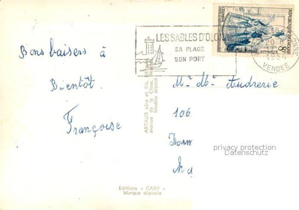 Les Sables-d Olonne 85 Fliegeraufnahme-Hafen Strand Schwimmbad – Bild 2