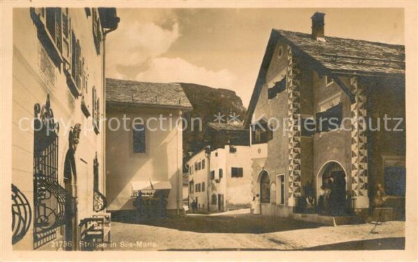 Sils Maria Graubuenden Dorfstrasse
