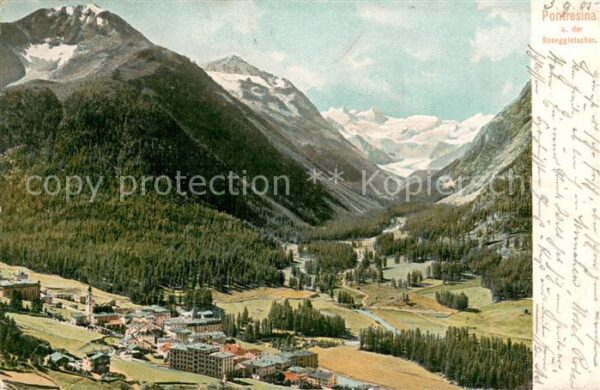 Pontresina Panorama mit Roseggletscher