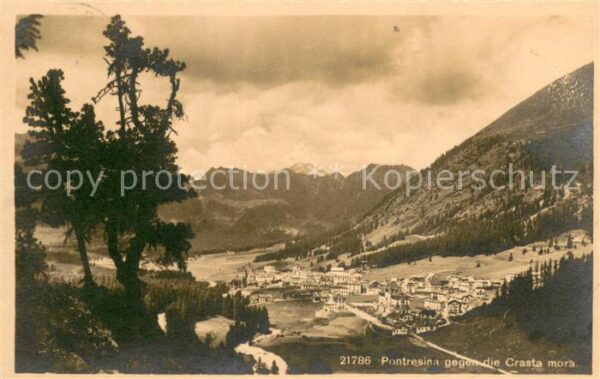 Pontresina mit der Crasta mora