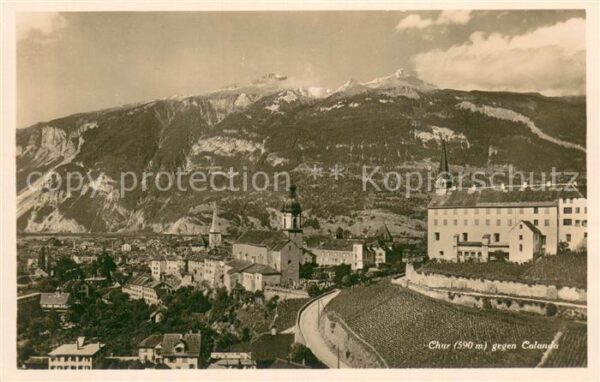Chur GR Panorama mit Calanda